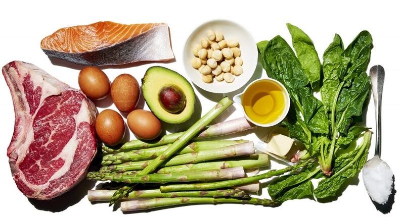 zelenjava in beljakovinska hrana za keto dieto