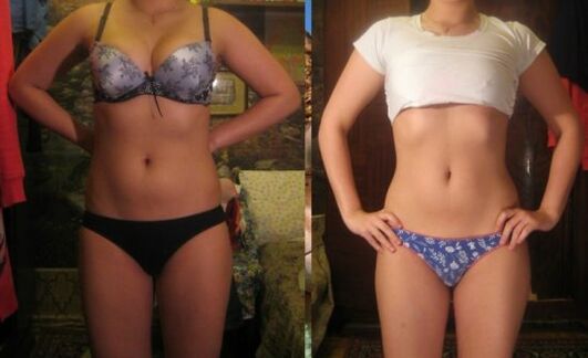 fotografije pred in po japonski dieti